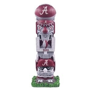 NCAA Crimson Tide Tiki Face Totem Pole Figurine Alabama 16"  Hawaiian New SEC